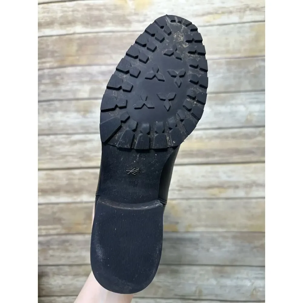 KENNETH COLE Exclusive THINK UR TOUGH Black Leather Boots 8.5
